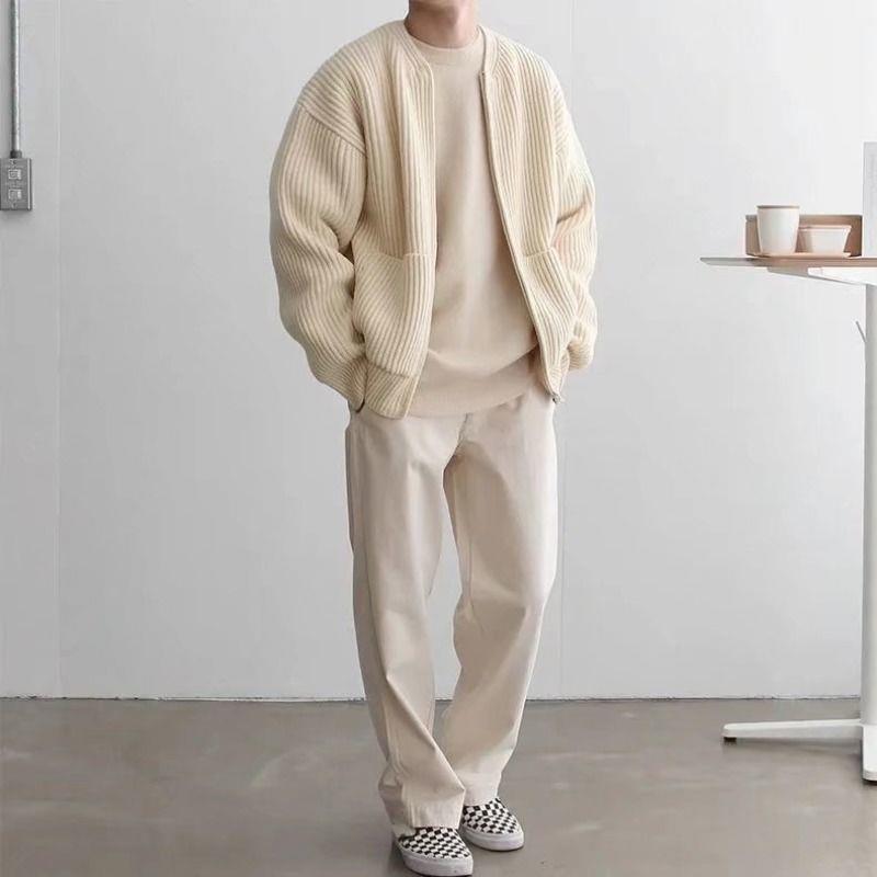 Crisostomus | Lässige Zip-Up Strickjacke für Herren