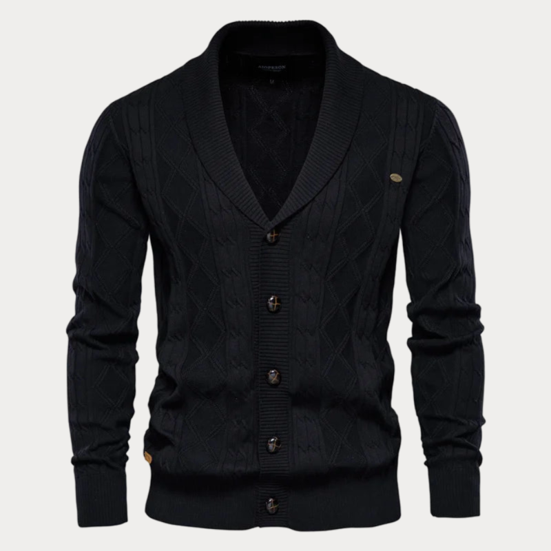 Christoph | Gemusterte Strickjacke für Herren
