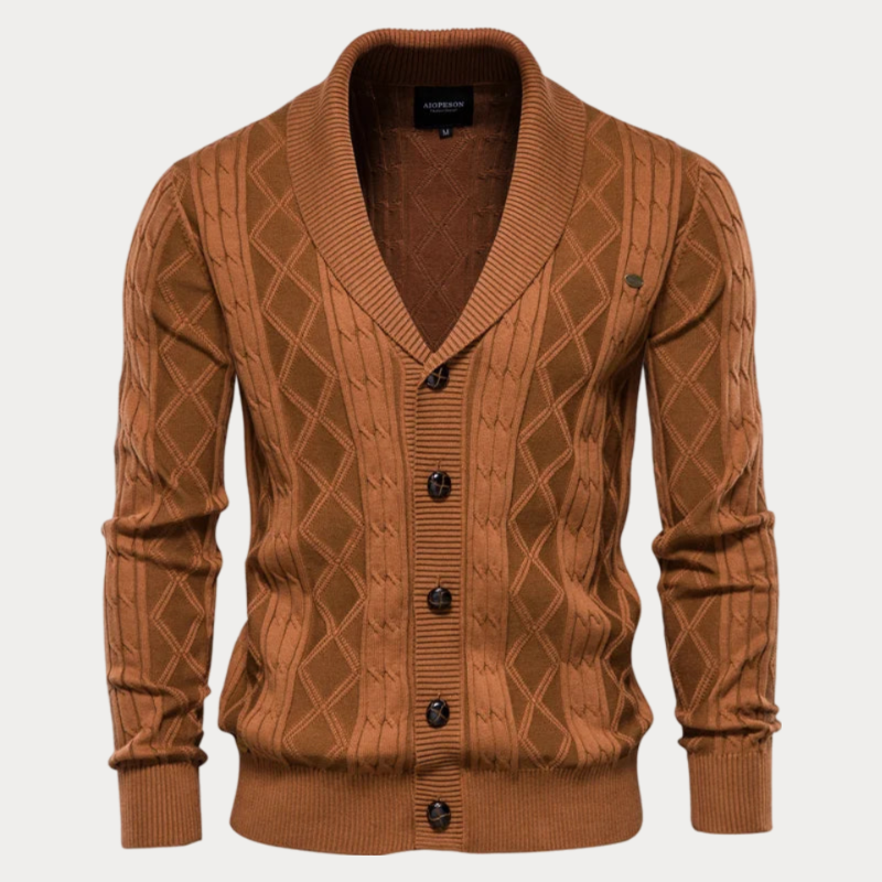 Christoph | Gemusterte Strickjacke für Herren
