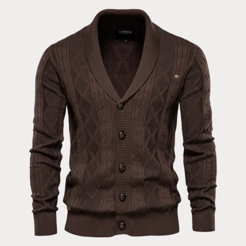 Christoph | Gemusterte Strickjacke für Herren