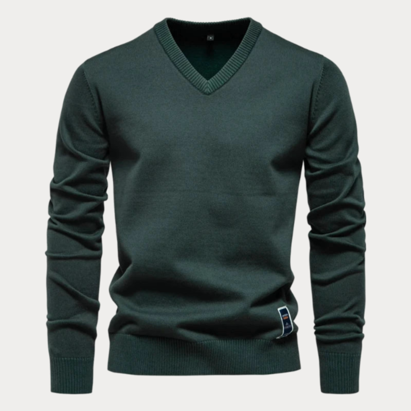 Bertario | Stylischer V-Ausschnitt-Pullover für Herren