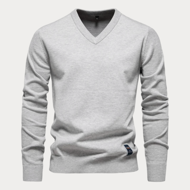 Bertario | Stylischer V-Ausschnitt-Pullover für Herren