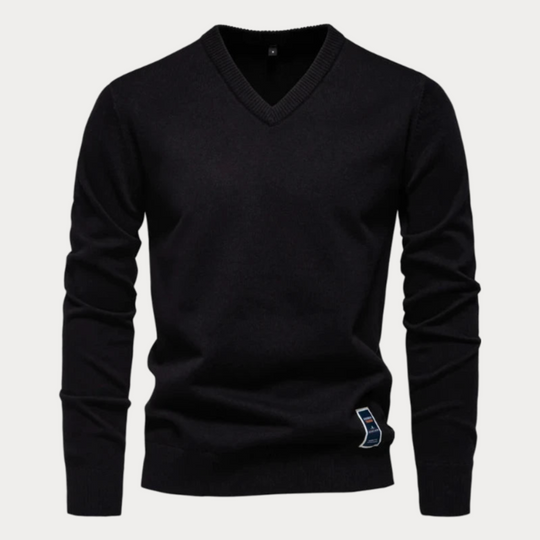 Bertario | Stylischer V-Ausschnitt-Pullover für Herren