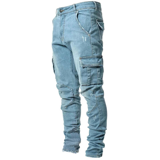 Slim Fit Jeans mit Multi-Pocket für Herren