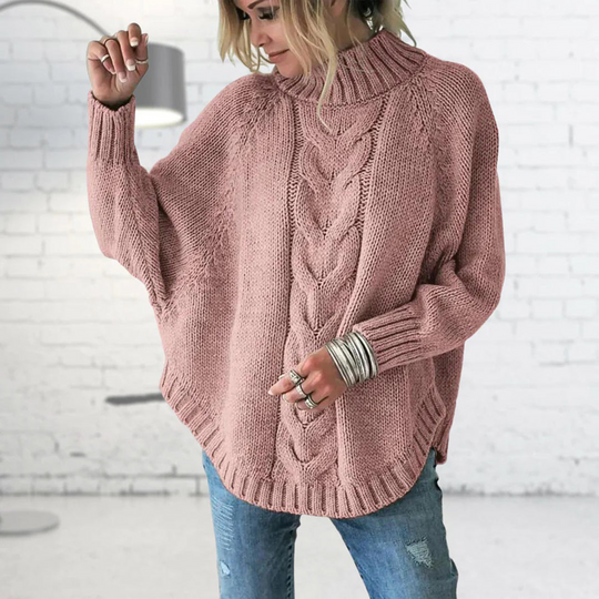 Strickpullover mit Stehkragen für Damen