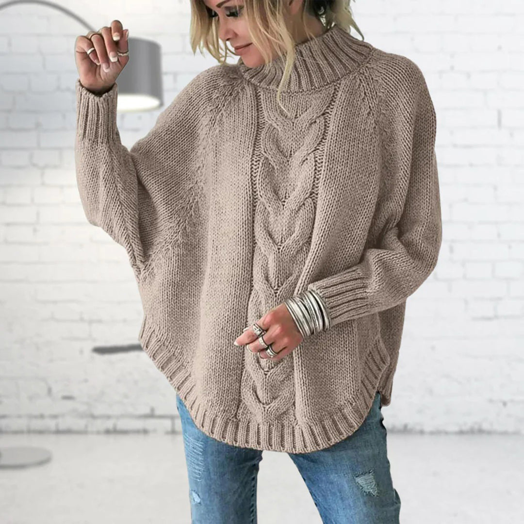 Strickpullover mit Stehkragen für Damen