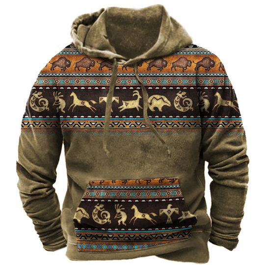 Warmer Kapuzenpulli mit Print für Herren