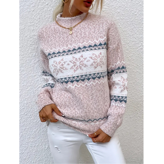 Warmer Langarmpullover für Damen im Modernen Stil