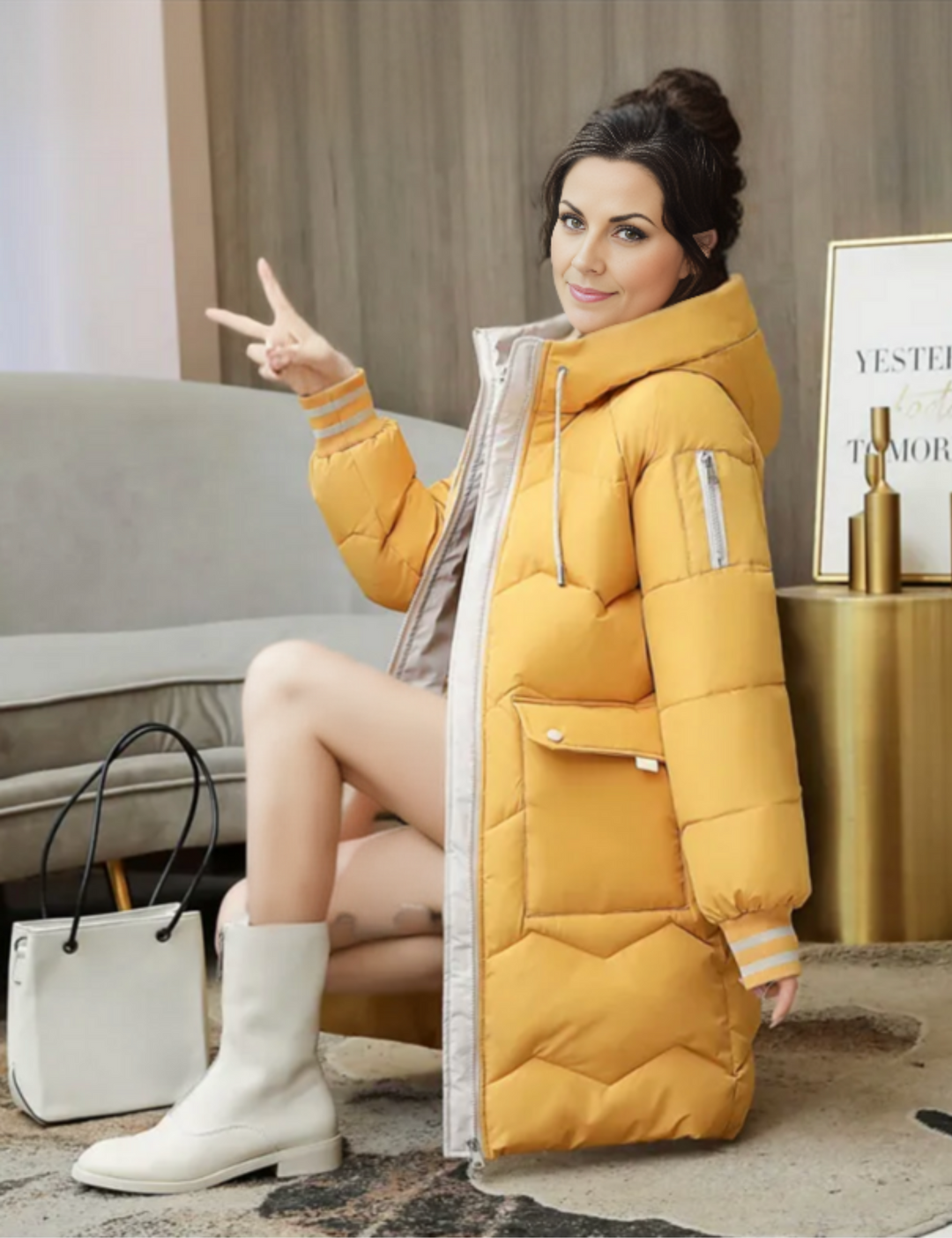 Winterparka mit Kapuze für Damen