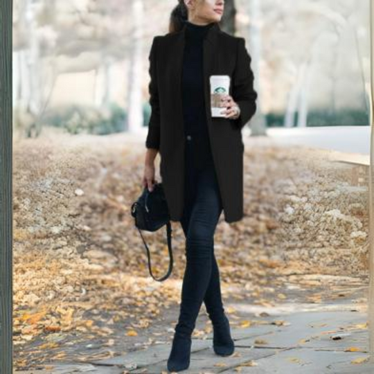 Wollmix Mantel Stehkragen für Damen