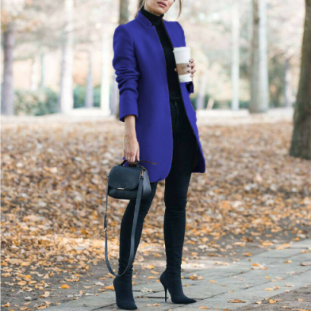 Wollmix Mantel Stehkragen für Damen