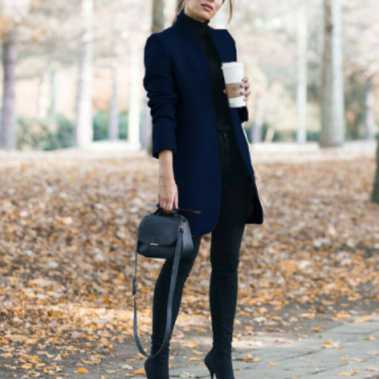 Wollmix Mantel Stehkragen für Damen