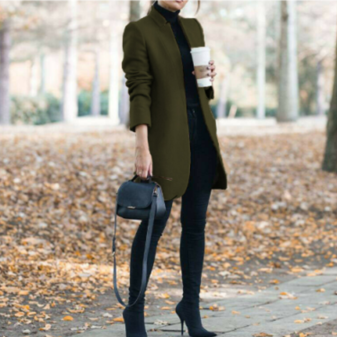 Wollmix Mantel Stehkragen für Damen