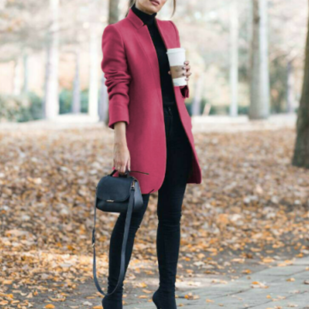 Wollmix Mantel Stehkragen für Damen