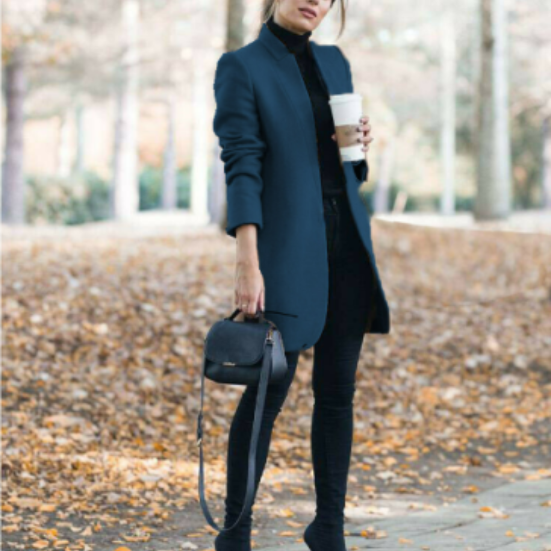 Wollmix Mantel Stehkragen für Damen