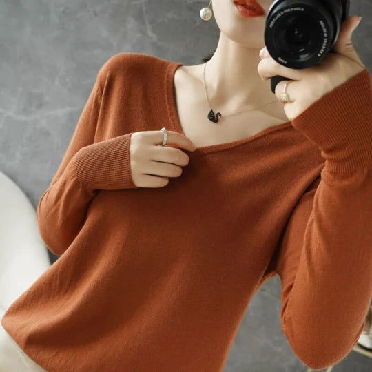Brita | Eleganter V-Ausschnitt Pullover für Damen