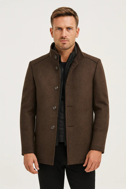 Zento Herrenjacke Winter – Eleganter Knopfverschluss für Stil 0