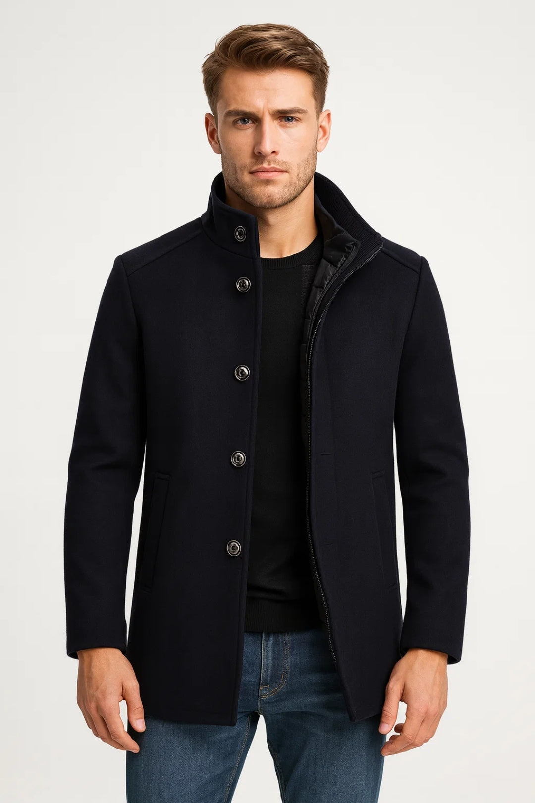 Zento Herrenjacke Winter – Eleganter Knopfverschluss für Stil 2
