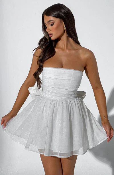 Zesty Women's Glitter Tulle Mini Dress – Playful Elegant Party Outfit 8