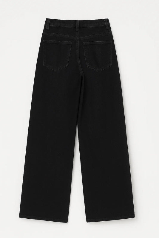 Zesty Women's Wide Leg Trousers – Chic High Waist Asymmetrical Design 1