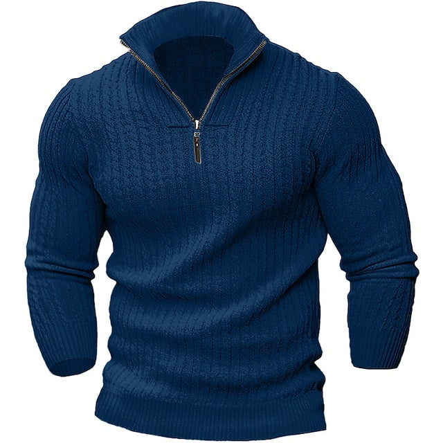 Zino Herren Pullover mit Zipper – Stilvoller Allrounder für Jeden Anlass 0
