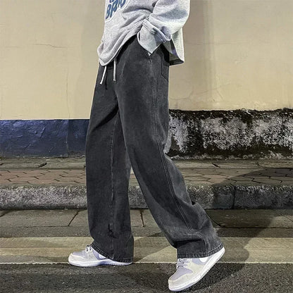 Zylo Men's Streetwear Loose Jeans – Trendy Wide Leg Comfort 1