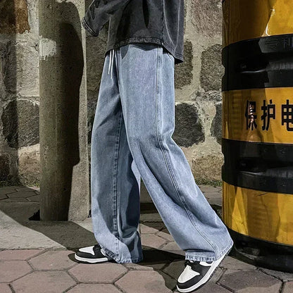 Zylo Men's Streetwear Loose Jeans – Trendy Wide Leg Comfort 3