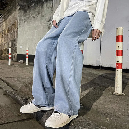 Zylo Men's Streetwear Loose Jeans – Trendy Wide Leg Comfort 7