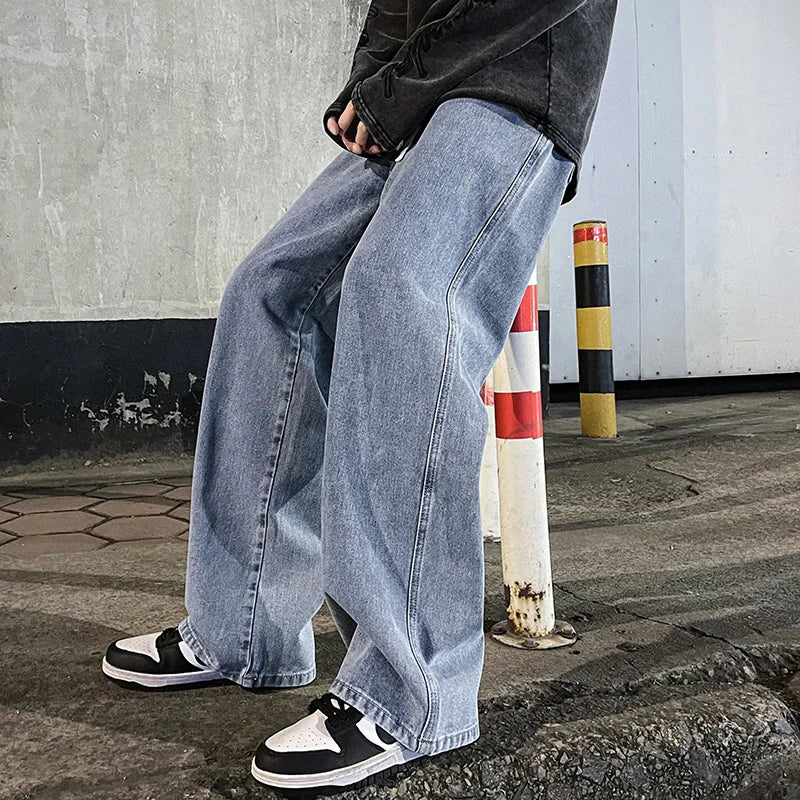 Zylo Men's Streetwear Loose Jeans – Trendy Wide Leg Comfort 8