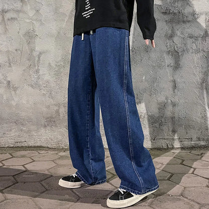 Zylo Men's Streetwear Loose Jeans – Trendy Wide Leg Comfort 9