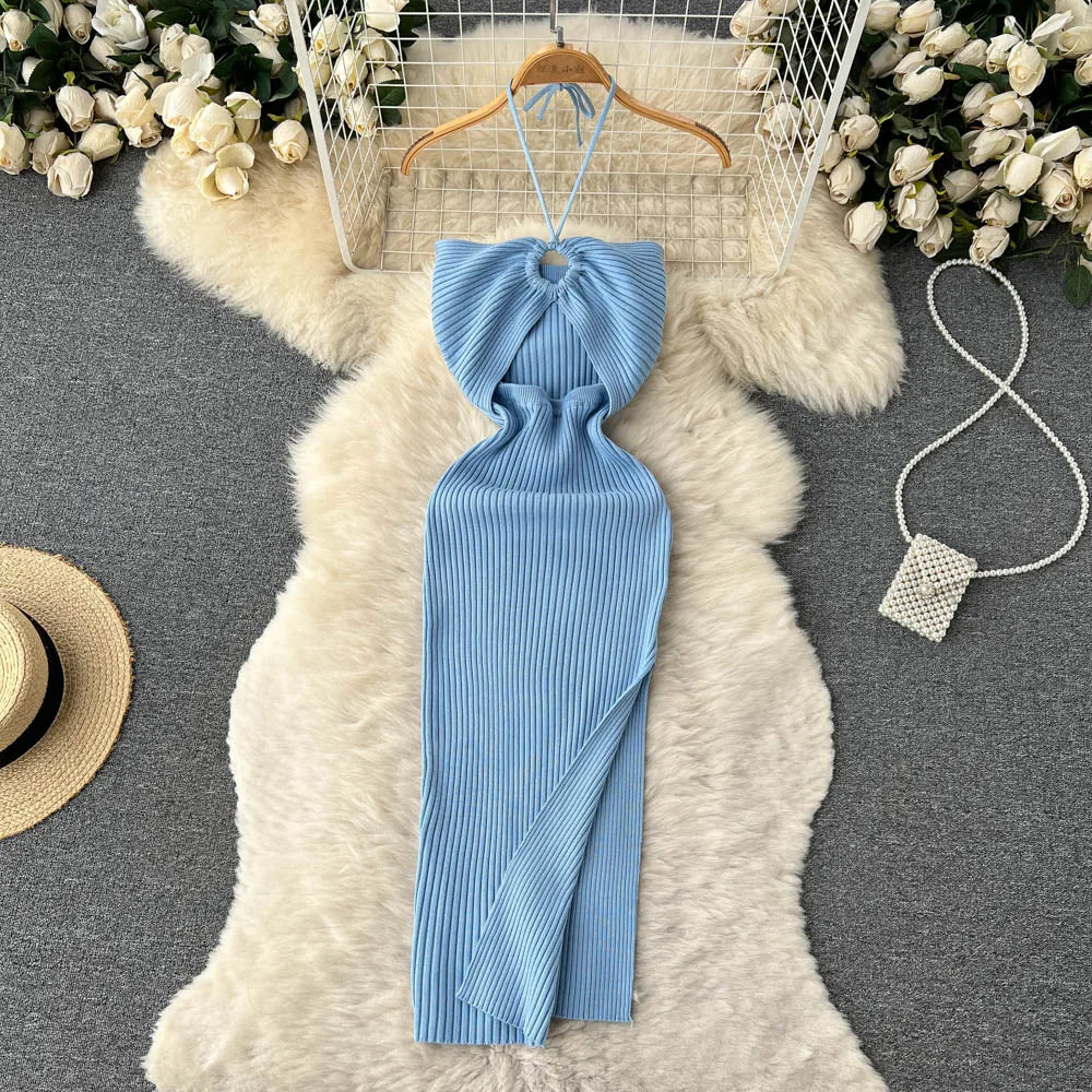 Zyra Women's Chic Bodycon Dress – Elegant Split Design for Summer Fun 14