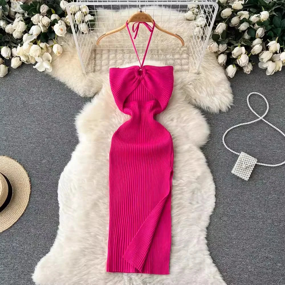 Zyra Women's Chic Bodycon Dress – Elegant Split Design for Summer Fun 2