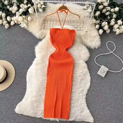 Zyra Women's Chic Bodycon Dress – Elegant Split Design for Summer Fun 4