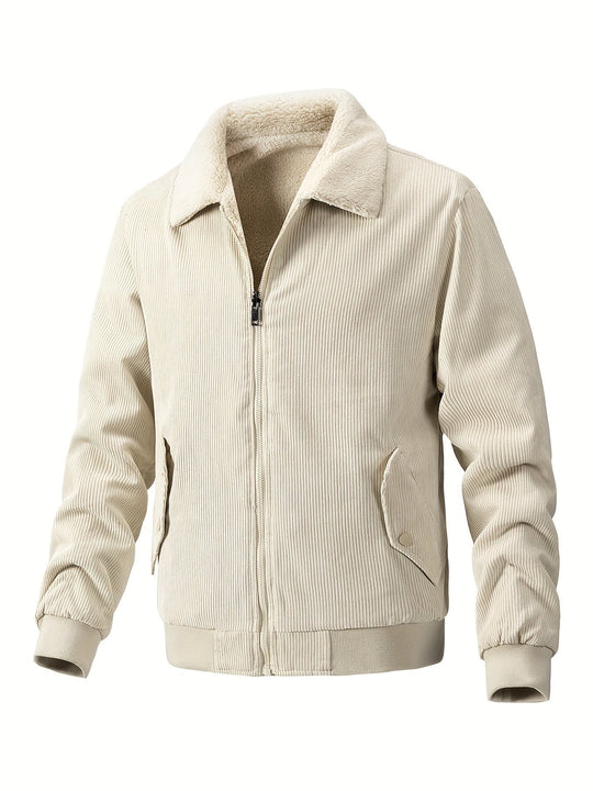 Bayardo | Gestreifte Corduroy-Fleecejacke für Herren
