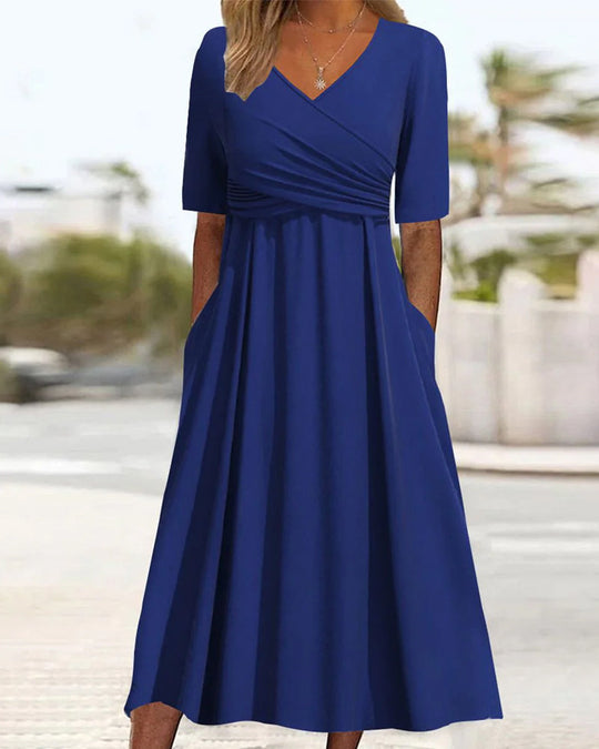 Amalie | Überkreuz-Midikleid für Damen