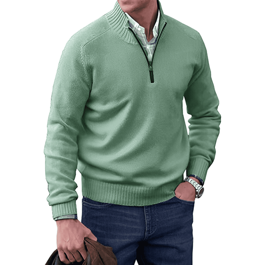 Björk | Hochwertiger Zip-Kragen-Pullover für Herren