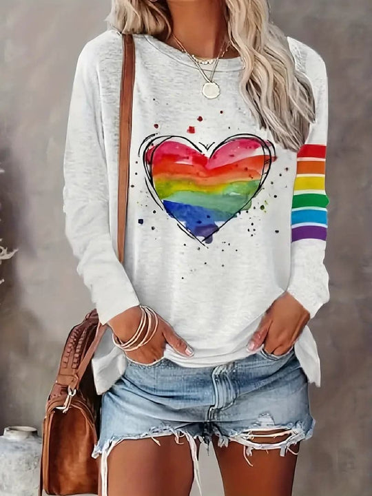 Beate | Trendiges Regenbogen-Shirt für Damen