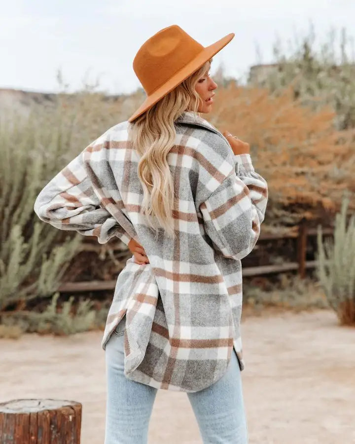 Afra | Rustikale Karierte Overshirt für Damen