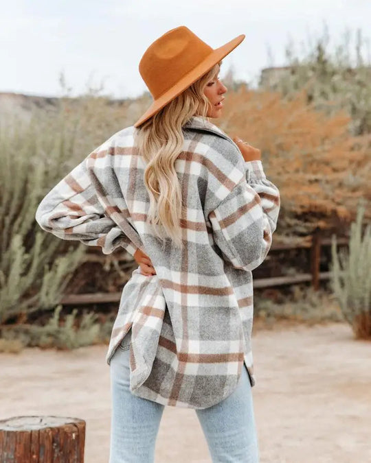 Afra | Rustikale Karierte Overshirt für Damen