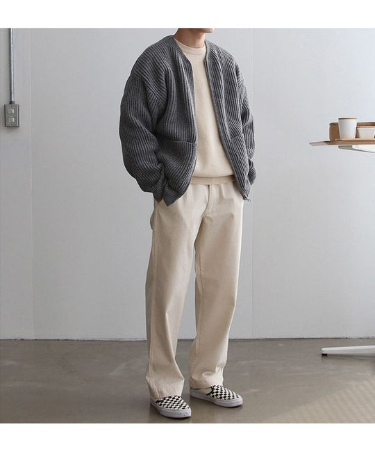 Crisostomus | Lässige Zip-Up Strickjacke für Herren
