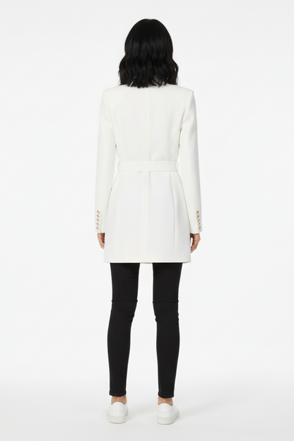 Dress Women - Mini Blazer Business Dress with Button Front