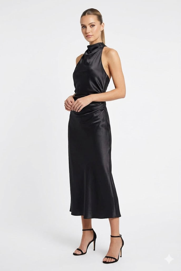 Dress Women - Satin Maxi Effortless Slip Dress