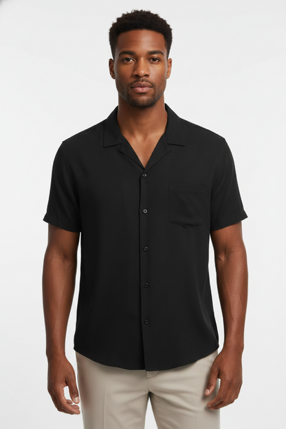 Linen Shirt Set Men - Shorts Summer Set with Short Sleeves