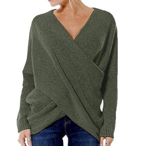 Bettina | Trendiger Pullover mit Kreuzdetail für Damen