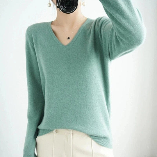Brita | Eleganter V-Ausschnitt Pullover für Damen
